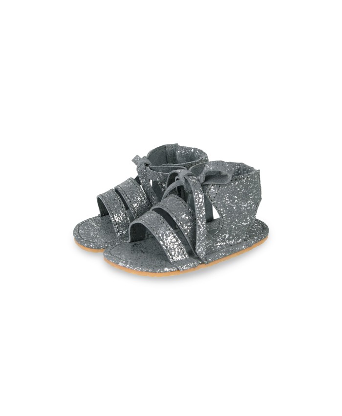 Donsje baby sandaal Pom grey metallic 